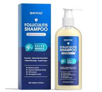 Folliculitis Shampoo, Antidandruff Shampoo, Reduces Dandruff, Relieves Scalp Itching and Redness, Soothes Scalp, Antifungal Shampoos for Seborrheic Dermatitis, Folliculitis, Scalp Psoriasis, 200ml