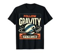 Follow Gravity It's The Law - Value Graphic T-Shirt, Men, Black, M