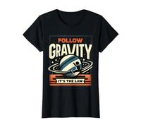 Follow Gravity It's The Law - Value Graphic T-Shirt, Women, Black, S