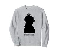 Follow Jesus Silhouette Crown of Thorns Sweatshirt