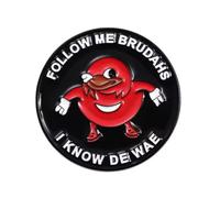 Follow Me Brudahs I Know De Wae Enamel Pin Funny Internet Meme Quote Lapel Pin Badge 3cm x 3cm