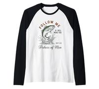 Follow Me Fishers of Men Spiritual Adventure Raglan Baseball Tee