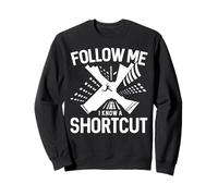 Follow Me I Know A Shortcut Funny Parkour Silhouette Novelty Sweatshirt