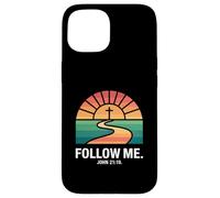 Follow Me John 21:19 Christian Sunset Pathway Design Case for iPhone 15