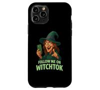 Follow Me on Witchtok Funny Old Witch with Phone Halloween Case for iPhone 11 Pro