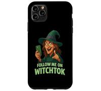 Follow Me on Witchtok Funny Old Witch with Phone Halloween Case for iPhone 11 Pro Max