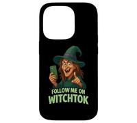 Follow Me on Witchtok Funny Old Witch with Phone Halloween Case for iPhone 14 Pro