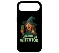 Follow Me on Witchtok Funny Old Witch with Phone Halloween Case for iPhone Air
