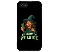 Follow Me on Witchtok Funny Old Witch with Phone Halloween Case for iPhone SE (2020) / 7/8
