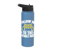 Follow Me to the Pothole Party Road Builder Stainless Steel Insulated Water Bottle