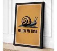 Follow My Trail Vintage Canvas Wall Art Print 18x12 Inch (46 x 30 cm)