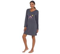 Follow That Dream Women's Jersey Good Morning Nightie in Charcoal | Size: 8-10 Follow That Dream Charcoal 8-10