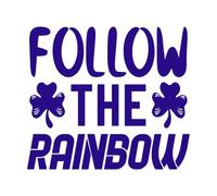 Follow The rainsow Lettering Decals 67.2x76.6cm Equipped with Transfer Film kit DarkBlue