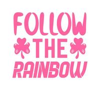Follow The rainsow Mural and Wall Vinyl Decal 42x47.9cm It Won't Fall Off Pink