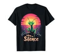 Follow The Silence Praying Mantis Sunset Art T-Shirt