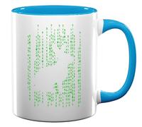 Follow The White Rabbit Ceramic Tea Coffee Mug Light Blue