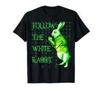 Follow the White Rabbit Computer Code Video Gamer Geek Gift T-Shirt
