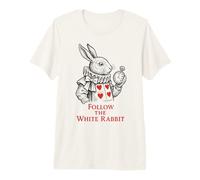 Follow The White Rabbit - Wonderland Adventure Style Premium T-Shirt