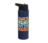 Follow The Word Nerd Not Herd Nerd Stainless Steel Insulated Water Bottle