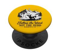 Follow The Word Not The Herd Christian - Bible Verse Faith PopSockets Adhesive PopGrip