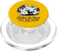 Follow The Word Not The Herd Christian - Bible Verse Faith PopSockets PopGrip for MagSafe