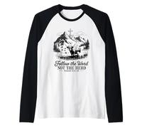 Follow The Word Not The Herd Christian - Bible Verse Faith Raglan Baseball Tee