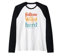 Follow The Word Not The Herd Christian Bible Verse Scripture Raglan Baseball Tee