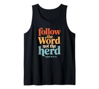 Follow The Word Not The Herd Christian Bible Verse Scripture Tank Top