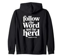 Follow The Word Not The Herd Christian Bible Verse Scripture Zip Hoodie