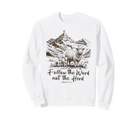 Follow The Word Not The Herd Christian Bible Verse Sheep Sweatshirt