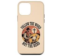 Follow the Word Not the Herd Christian Cowboy Faith Cross Case for iPhone 12 mini