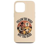 Follow the Word Not the Herd Christian Cowboy Faith Cross Case for iPhone 13 Pro Max