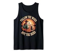 Follow the Word Not the Herd Christian Cowboy Faith Tank Top