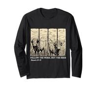 Follow The Word Not The Herd Christian Faith Bible Verse Long Sleeve T-Shirt