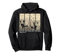 Follow The Word Not The Herd Christian Faith Bible Verse Pullover Hoodie
