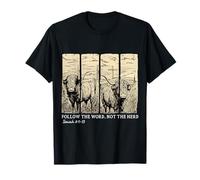 Follow The Word Not The Herd Christian Faith Bible Verse T-Shirt