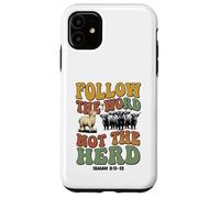 Follow the Word Not the Herd Christian Isaiah Groovy Lamb Case for iPhone 11