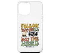 Follow the Word Not the Herd Christian Isaiah Groovy Lamb Case for iPhone 12 Pro Max