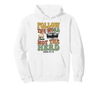Follow the Word Not the Herd Christian Isaiah Groovy Lamb Pullover Hoodie