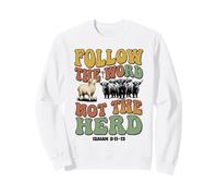 Follow the Word Not the Herd Christian Isaiah Groovy Lamb Sweatshirt