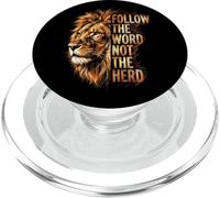 Follow The Word Not The Herd Christian Lion PopSockets PopGrip for MagSafe