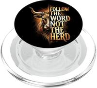 Follow The Word Not The Herd Deer Antler PopSockets PopGrip for MagSafe