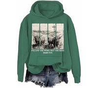 Follow The Word Not The Herd Sweatshirt Hoodie Western Highland Cow Hoodie Christian Bible Verse Shirts