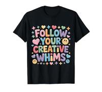 Follow Your Creative Whims Artistic Potential Explore - Value Graphic T-Shirt, Men, Black, XL