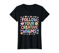 Follow Your Creative Whims Artistic Potential Explore - Value Graphic T-Shirt, Women, Black, S