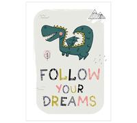 Follow Your Dreams Dragon Birthday Card - Large A5