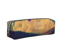 Follow_Your_Dreams Leather Pencil Case Silver Zipper Pen Pencil Pouch Bag Organizer for Girls Boys Student School Office College
