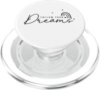 Follow Your Dreams Motivational Rainbow Stars Quote PopSockets PopGrip for MagSafe