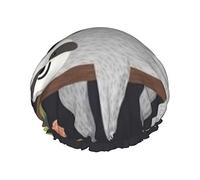 Follow Your Dreams Sloth Print Shower Cap For Women Reusable Double-Layer Fabric Shower Caps Girls Hair Caps