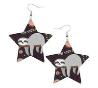 Follow Your Dreams Sloth Star Shape Earrings, Modern Dangle Earrings, Women's Statement Jewelry for Office Daily